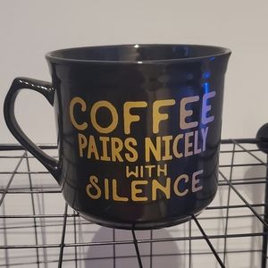 Black jumbo coffee cup